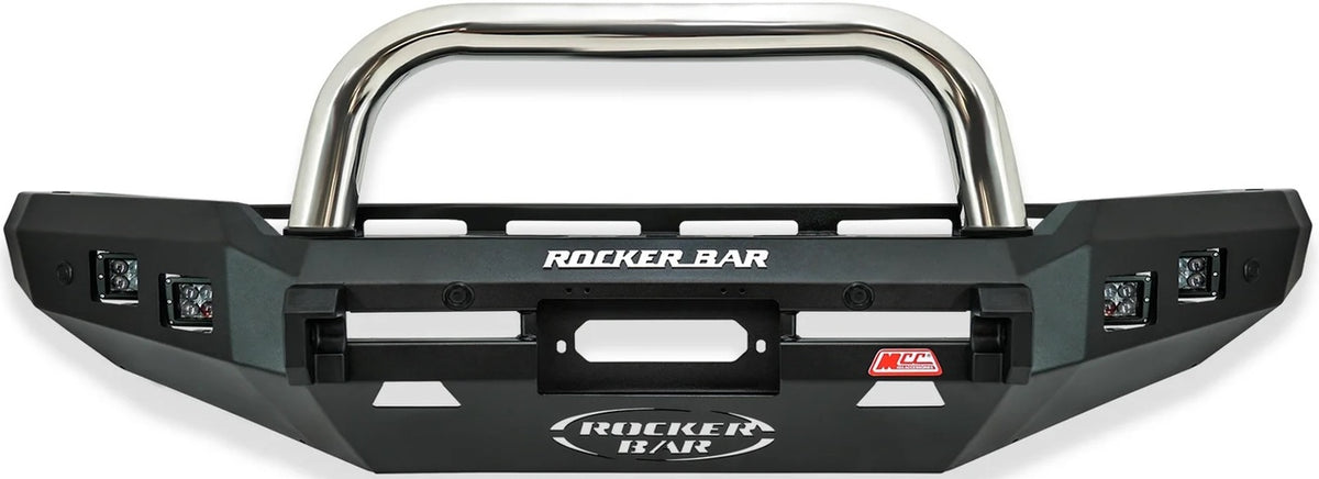 Rocker 078-01SQ Single Chrome Loop Winch Bar